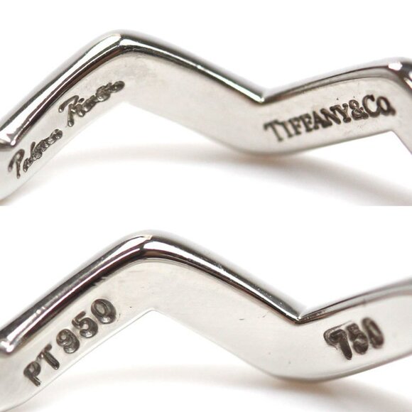 TIFFANY 18k Gold Diamond Ring - Picture 5 of 7